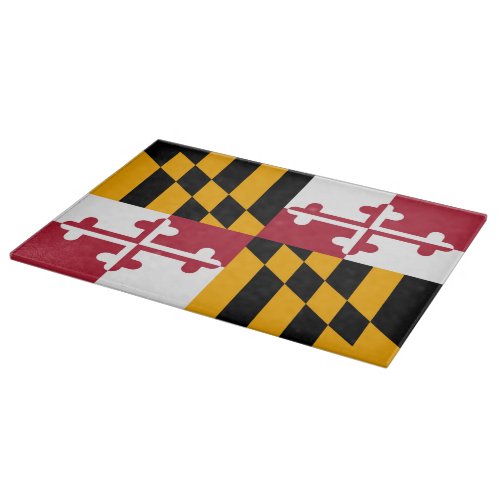 Dynamic Maryland State Flag Cutting Board