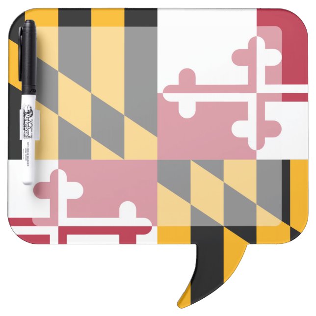Dynamic Maryland State Flag Dry Erase Board (Front)