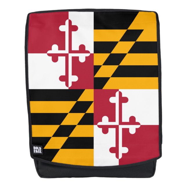 Dynamic Maryland State Flag Graphic on a Backpack (Front)