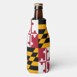 Dynamic Maryland State Flag Graphic On A Bottle Cooler at Zazzle