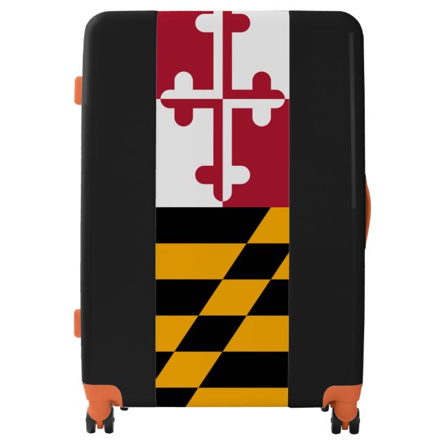 Dynamic Maryland State Flag Graphic on a Luggage (Front)