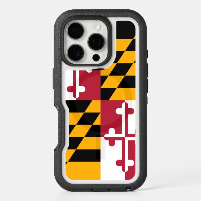 Dynamic Maryland State Flag Graphic on a Otterbox iPhone Case (Back)
