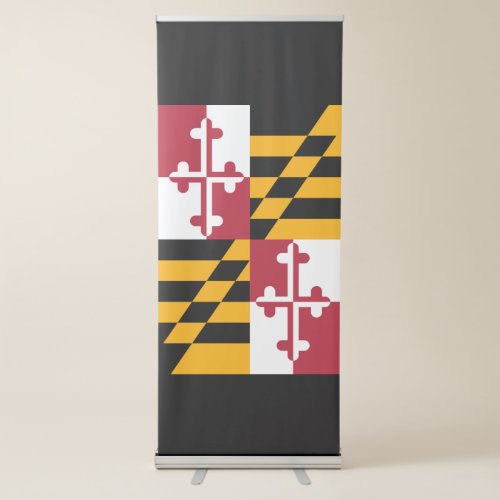 Dynamic Maryland State Flag Graphic on a Retractable Banner