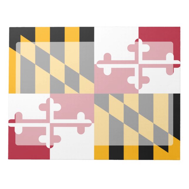 Dynamic Maryland State Flag Notepad (Front)