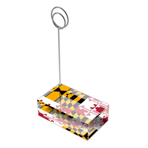 Dynamic Maryland State Flag Table Card Holder