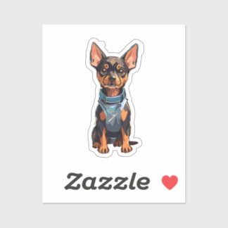 Dynamic Mini Pinscher: An Energy Torbellino Sticker