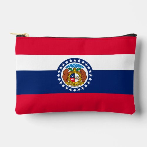 Dynamic Missouri State Flag Graphic on a Accessory Pouch