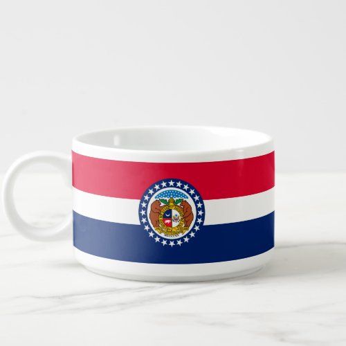 Dynamic Missouri State Flag Graphic on a Bowl