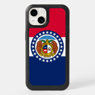 Dynamic Missouri State Flag Graphic on a OtterBox iPhone 14 Case