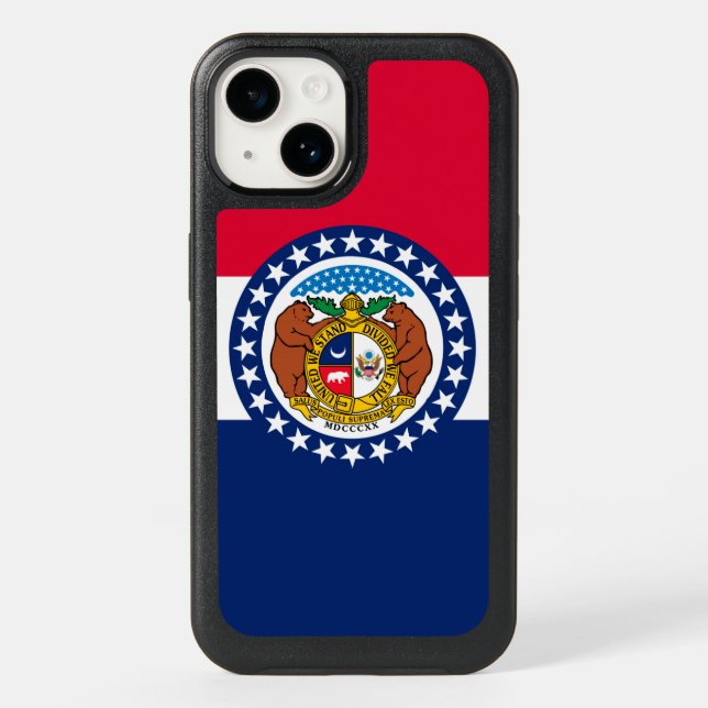 Dynamic Missouri State Flag Graphic on a Otterbox iPhone Case (Back)
