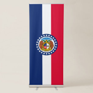 Dynamic Missouri State Flag Graphic on a Retractable Banner