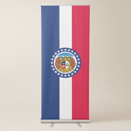 Dynamic Missouri State Flag Graphic on a Retractable Banner