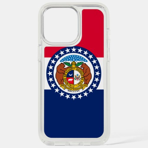 Dynamic Missouri State Flag Graphic on a iPhone 15 Pro Max Case