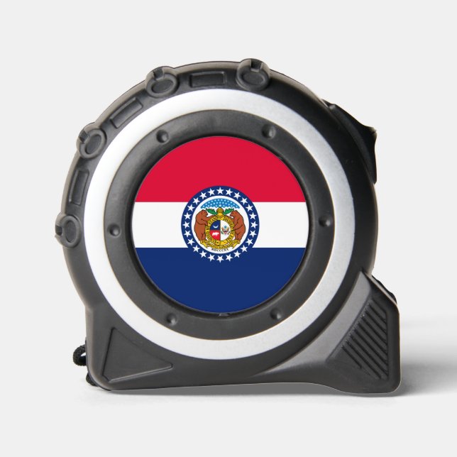 Dynamic Missouri State Flag Graphic on a Tape Measure (Front)