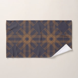 Dynamic, modern, cool, abstract line pattern art hand towel