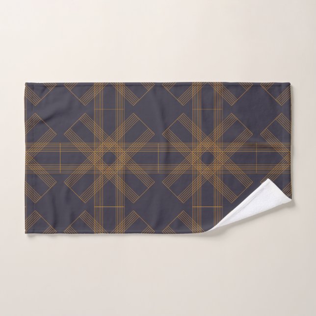 Dynamic, modern, cool, abstract line pattern art hand towel  (Hand Towel)