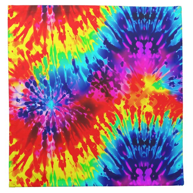 DYNAMIC MODERN DESIGN MODERN TIE-DYE  CLOTH NAPKIN (Front)