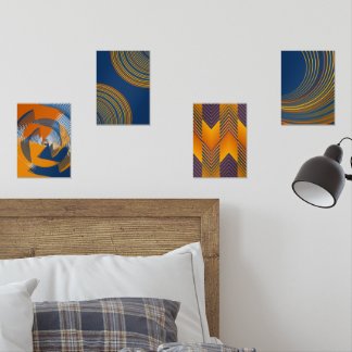 Dynamic Motion Abstract Geometric Art Wall Art Sets