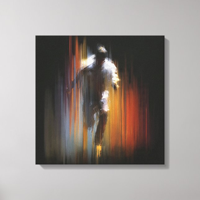 Dynamic Motion Blur Abstract Figure Art Canvas Print (Front)