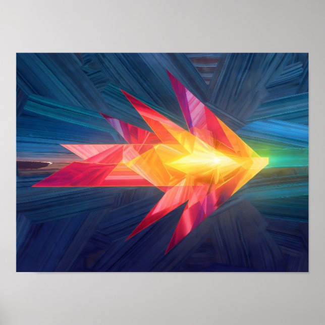 Dynamic Motivational Art: Path Forward Poster (Front)