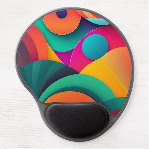 Dynamic Multi_Color Watercolor Pattern with a Wave Gel Mouse Pad