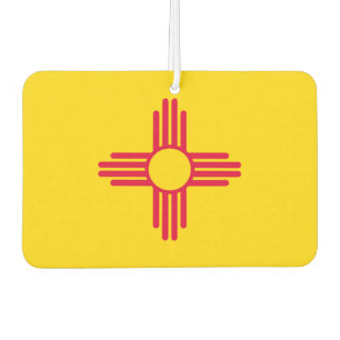 Dynamic New Mexico State Flag Graphic on a Air Freshener