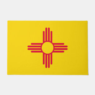 Dynamic New Mexico State Flag Graphic on a Doormat