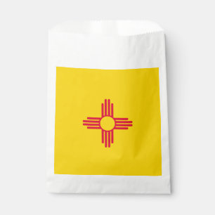 Dynamic New Mexico State Flag Graphic on a Favor Bag