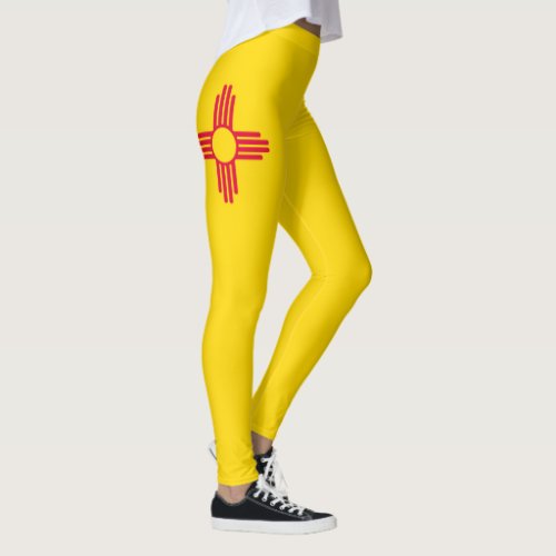Dynamic New Mexico State Flag Graphic on a Leggings