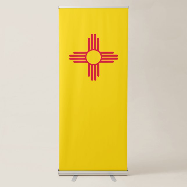 Dynamic New Mexico State Flag Graphic on a Retractable Banner (Front)