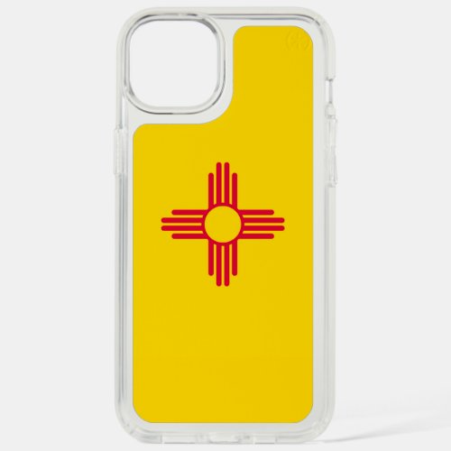 Dynamic New Mexico State Flag Graphic on a iPhone 15 Plus Case