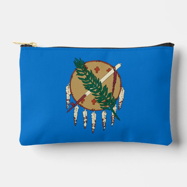 Dynamic Oklahoma State Flag Graphic on a Accessory Pouch (Front)