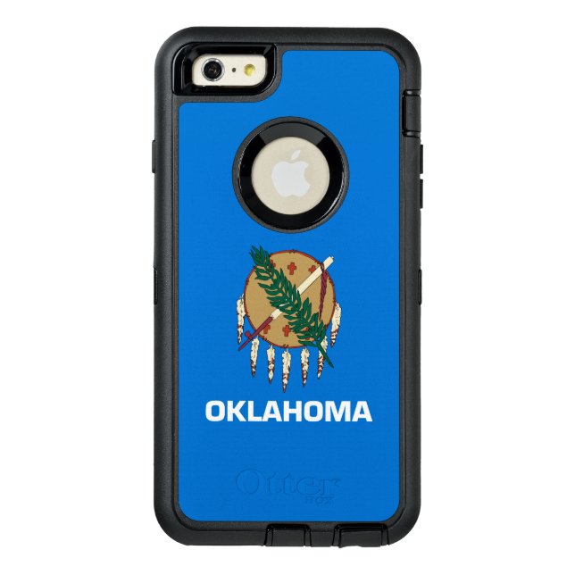 Dynamic Oklahoma State Flag Graphic on a Otterbox iPhone Case (Back)