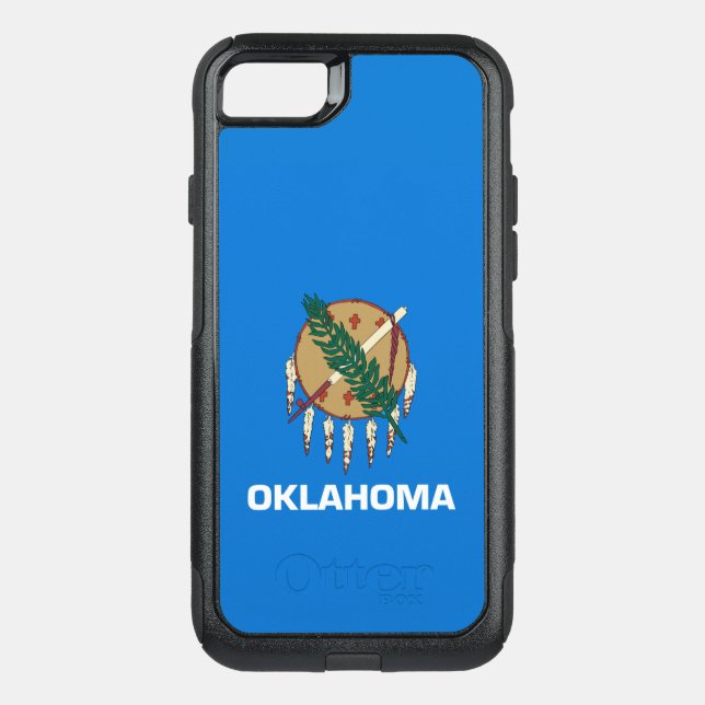 Dynamic Oklahoma State Flag Graphic on a Otterbox iPhone Case (Back)