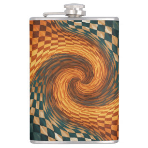 Dynamic Optical Illusion Art Flask