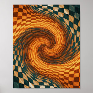 Dynamic Optical Illusion Art  Poster