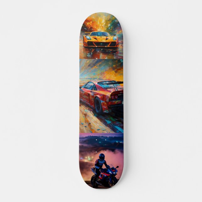 "Dynamic Racing Art Collection  Skateboard (Front)