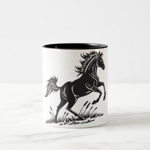 Dynamic Rearing Horse Two-Tone Mug