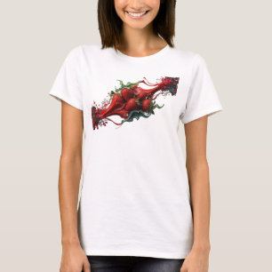Dynamic Red Abstract Strawberries Trendy Tee