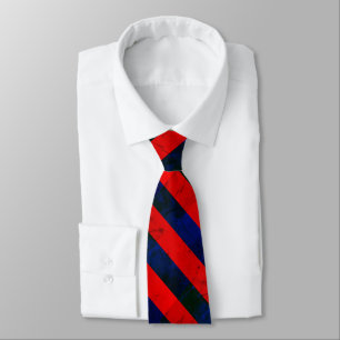 Dynamic Red Blue Striped  Neck Tie