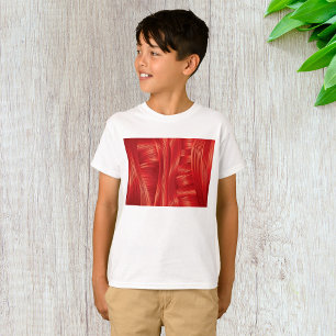 Dynamic Red Muscle Texture Abstract  T-Shirt