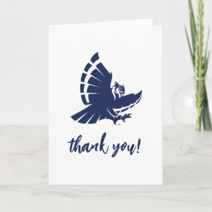Dynamic Rice University Owl Mascot Thank You Card