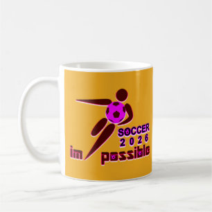 Dynamic Soccer 2026 Silhouette Design Coffee Mug