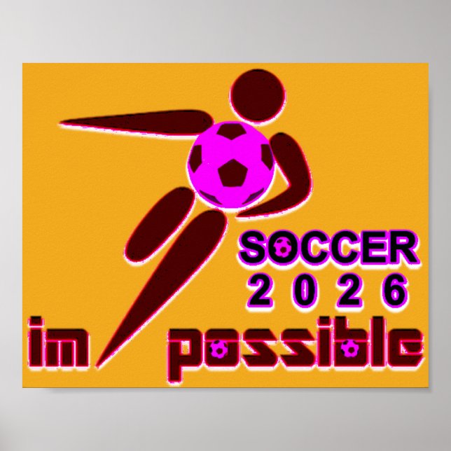 Dynamic Soccer 2026 Silhouette Design Poster (Front)