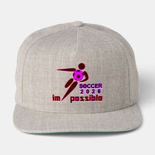 Dynamic Soccer 2026 Silhouette Design Snap Back Hat