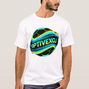 Dynamic Soccer Ball Abstract T-Shirt by OPTIVEXOJ