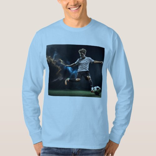 Dynamic Soccer Kick Young Athlete T_Shirt