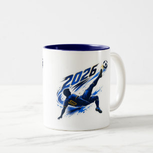 Dynamic Soccer Player 2026 Two-Tone Coffee Mug