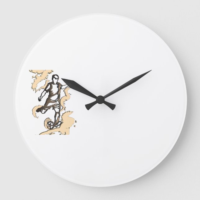 Dynamic Soccer Player Large Clock (Front)