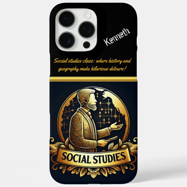 Dynamic Social Studies Teacher Inspires Case-Mate iPhone Case (Back)